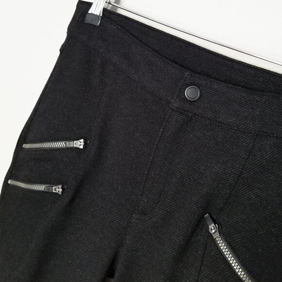 Athleta Ponte Twill Moto Pant in Black 4 Stretch Zipper Accent Comfort Biker $89 - Picture 13 of 16